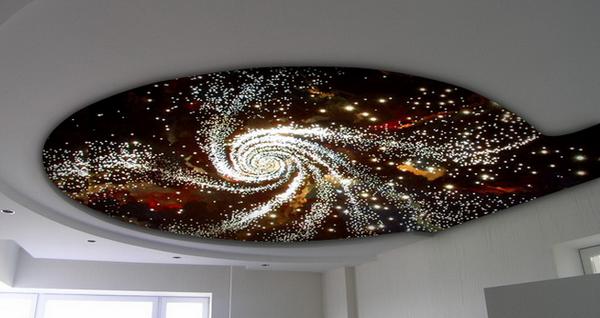 Потолок с изображением бесконечной вселенной