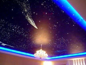 Как изобразить звездное небо на натяжном потолке?