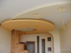 Оригинальный навесной потолок из гипсокартона — преимущества и недостатки конструкции