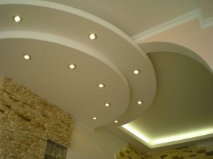 Монтаж двухуровневого потолка из гипсокартона — схема и сооружение каркаса